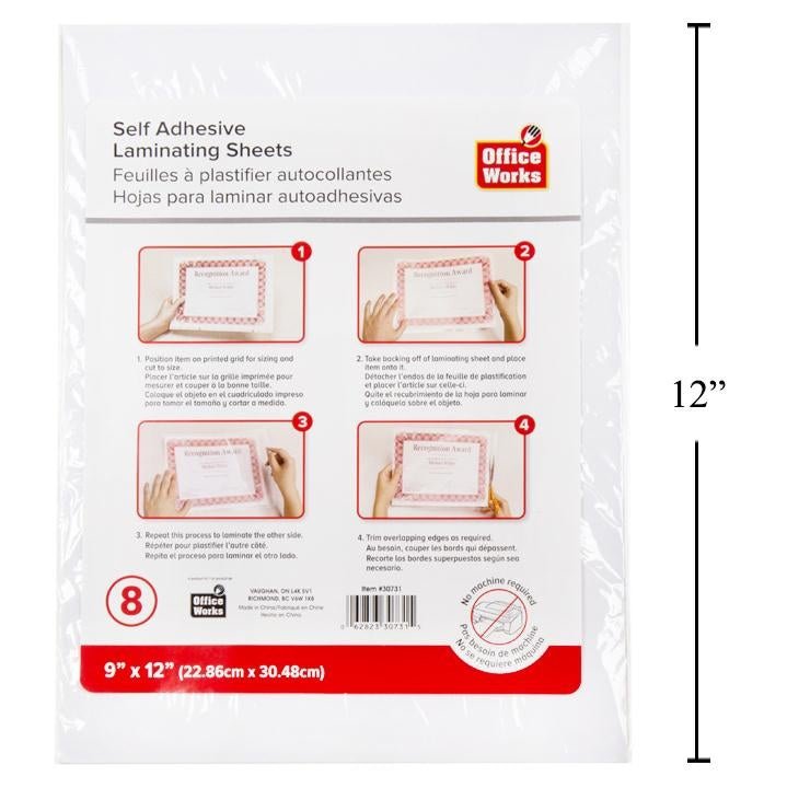 O A  self adhesive laminating