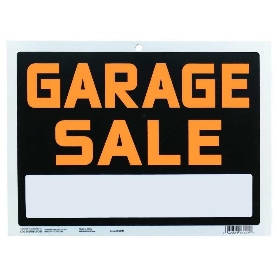 9x12" Pvc Sign  "Garage Sale"