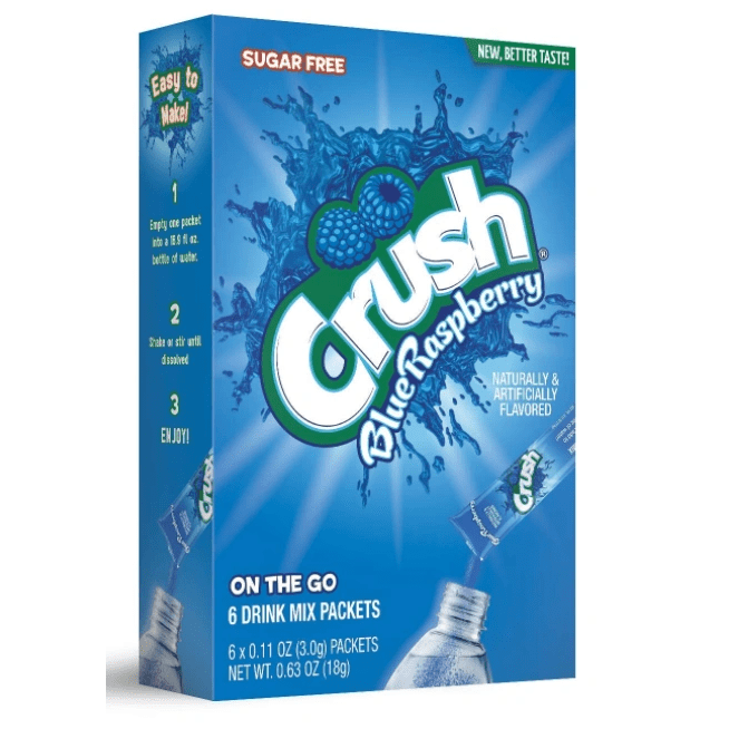 CRUSH BLUE RASPBERRY DRINK MIX